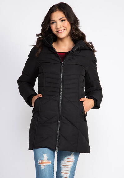 Women's Quilted Hooded Parka Image 2