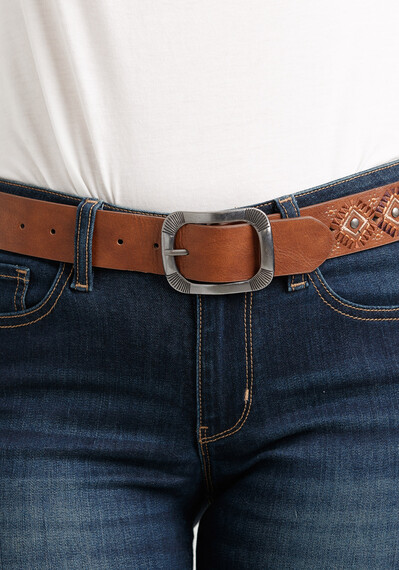 Embroidered Brown Belt Image 1