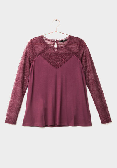 Women's Lace Sleeve Top Image 4