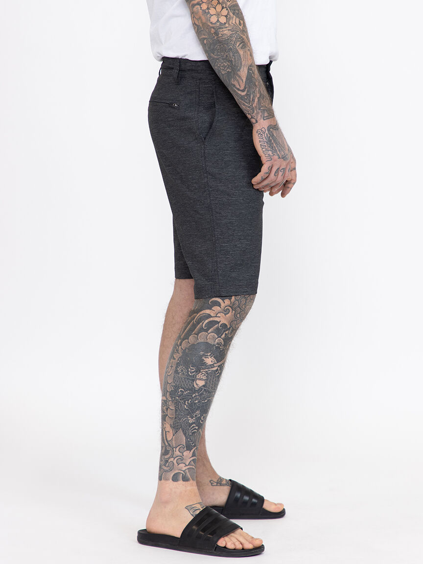 Men's Textured Grey Hybrid Shorts