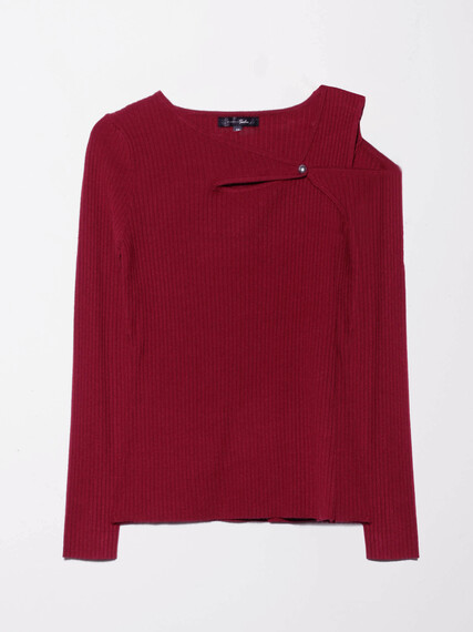 Women's Cut-Out Neck Sweater Image 4