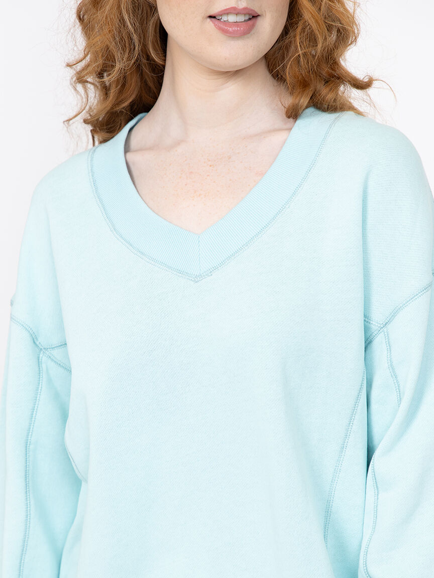 Women's V Neck Sweatshirt