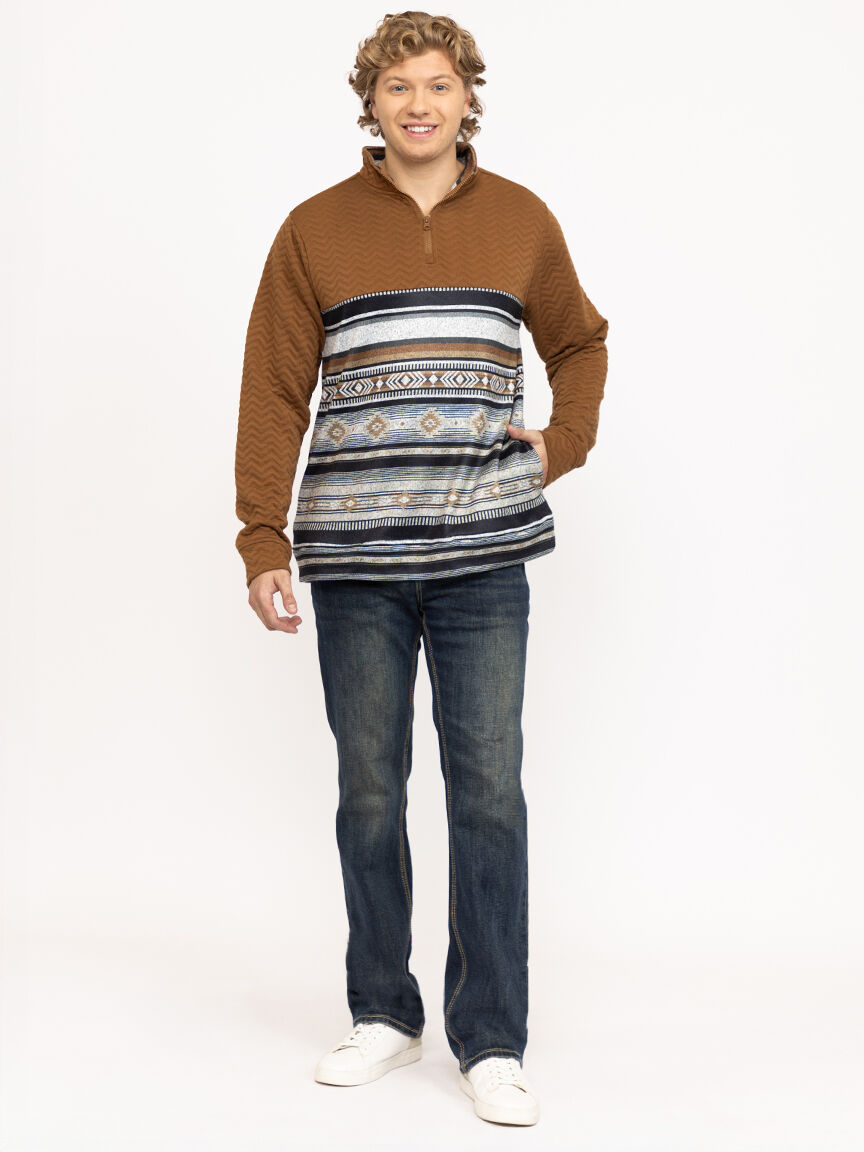 Men's Geo Quarter-Zip Hoodie