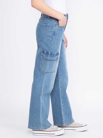 Women's High Rise 90's Loose Cargo Jeans
