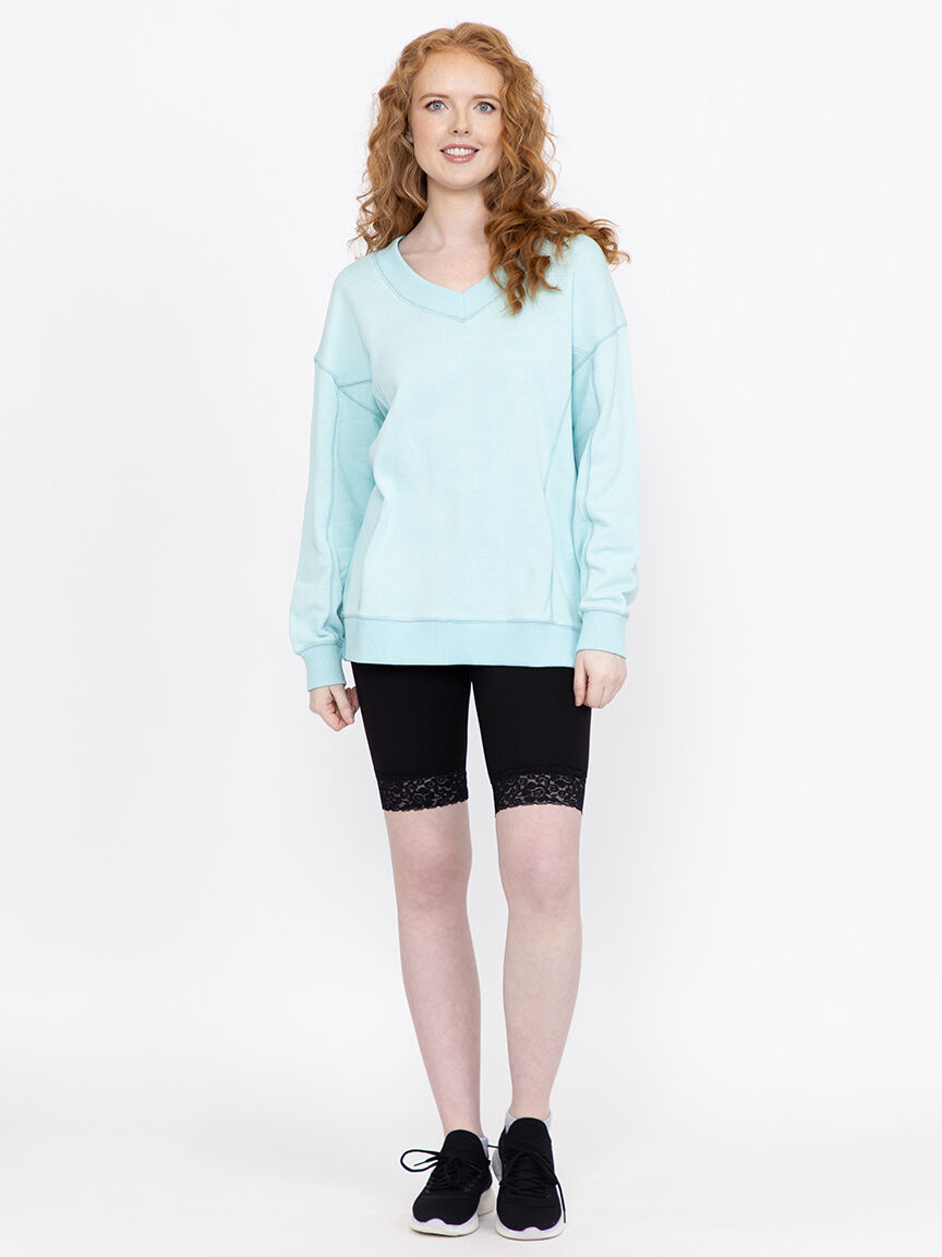 Women's V Neck Sweatshirt