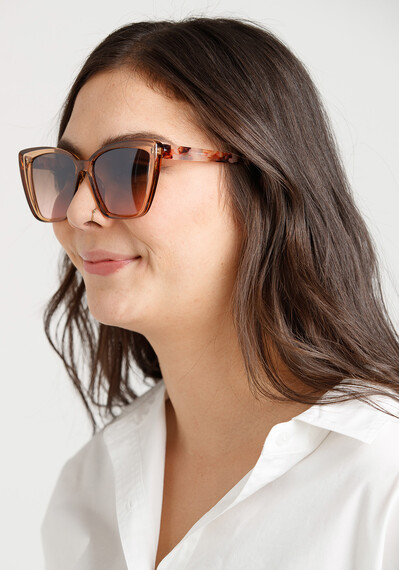 Women's Cat Eye Tort Sunglasses Image 3