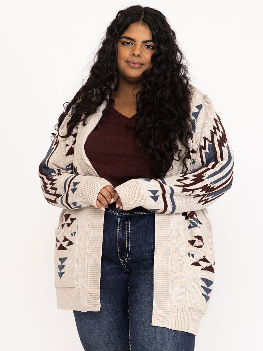 Women's Geometric Cardigan