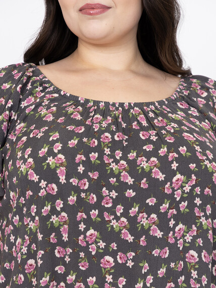 Women's Floral Peasant Top Warehouse One