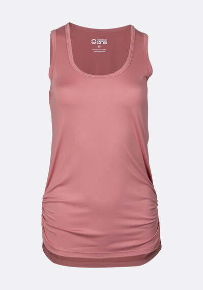 Women's Scoop Neck Side Ruched Tank Image 4