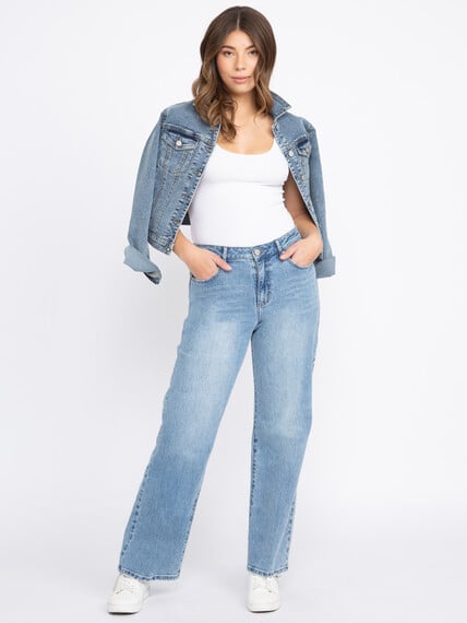 Women's High Rise Wide Leg Jeans Women's High Rise Wide Leg Jeans Image 1