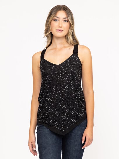 Women's Rhinestone Mesh Tank Women's Rhinestone Mesh Tank