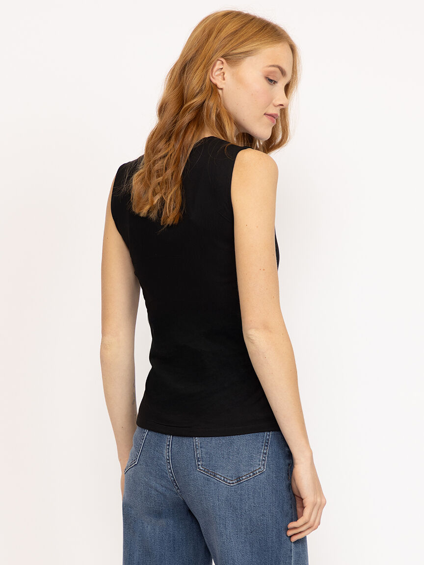 Women's Mesh Side Ruched Tank