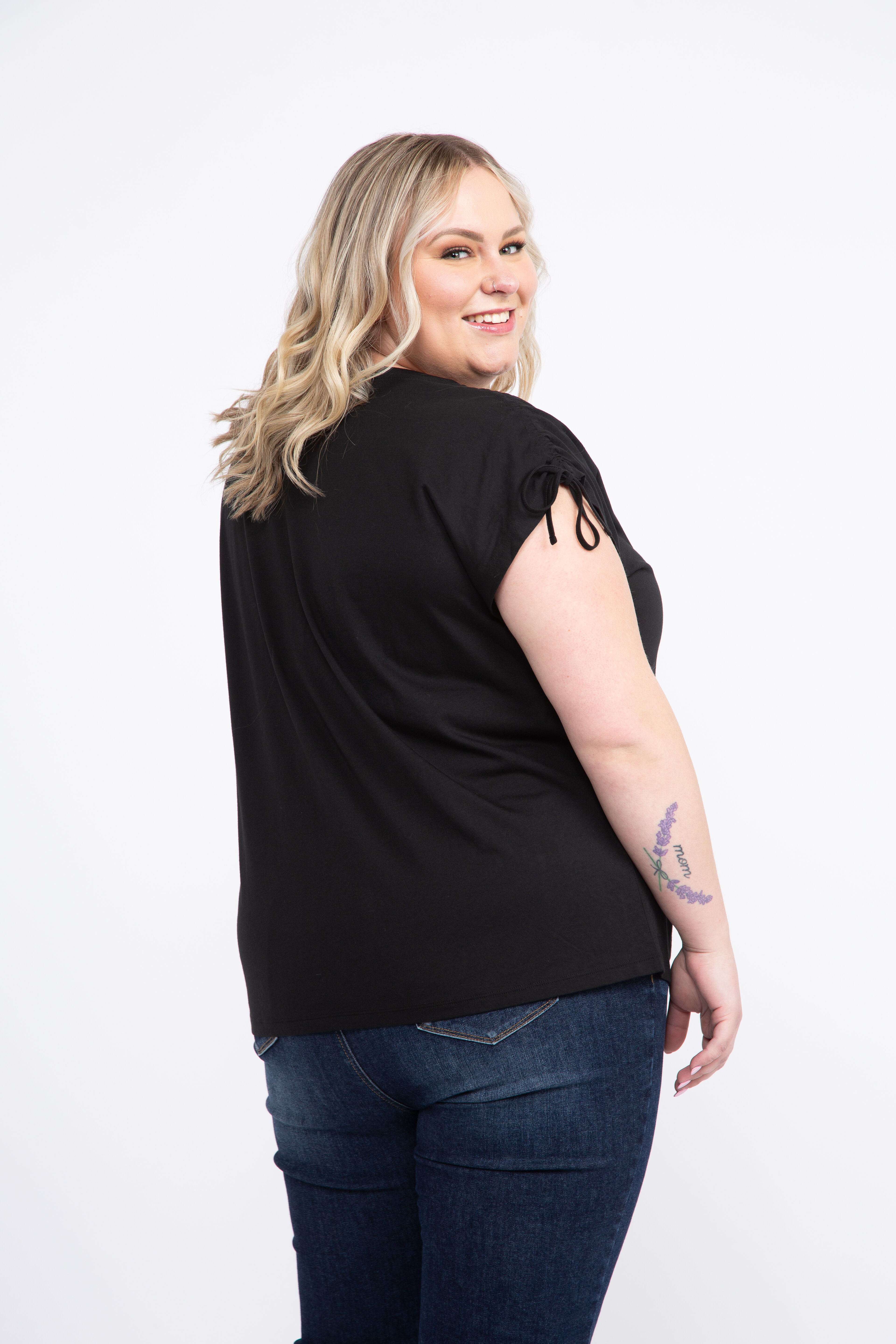 Women's Cap Sleeve Tee with Ties Warehouse One