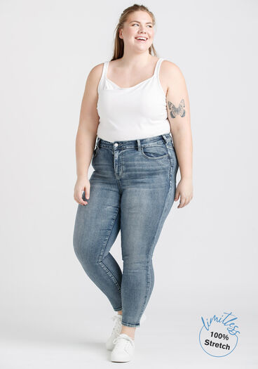 Women's Skinny Jeans, MEDIUM WASH