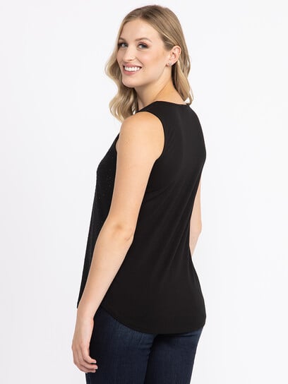 Women's Studded Zip Front  Tank Women's Studded Zip Front  Tank