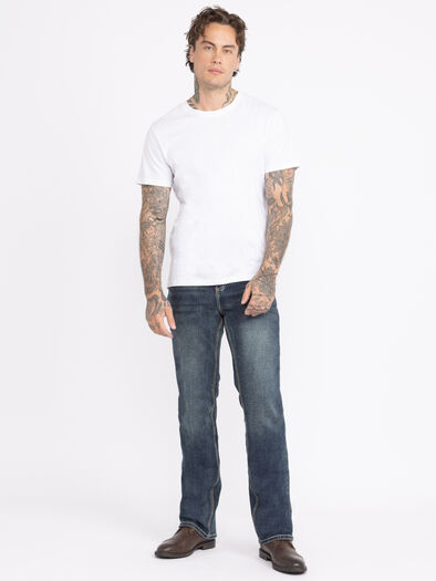 Men's Dark Wash Classic Boot Jeans Warehouse One