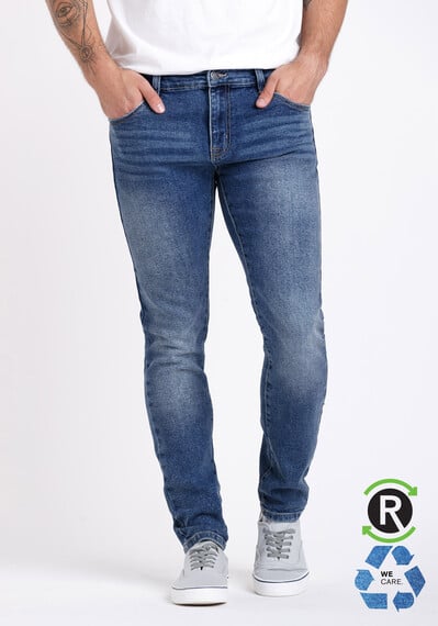 Men's Marbled Wash Skinny Jeans Image 1