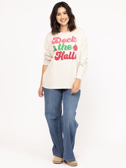 Women's Deck The Halls Long Sleeve Tee Women's Deck The Halls Long Sleeve Tee