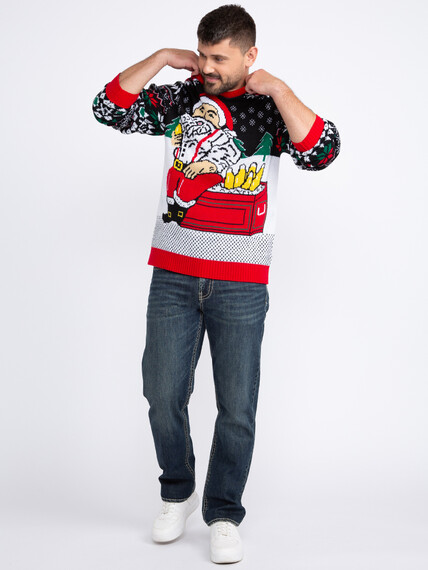 Men's Santa & Beer Sweater Image 3