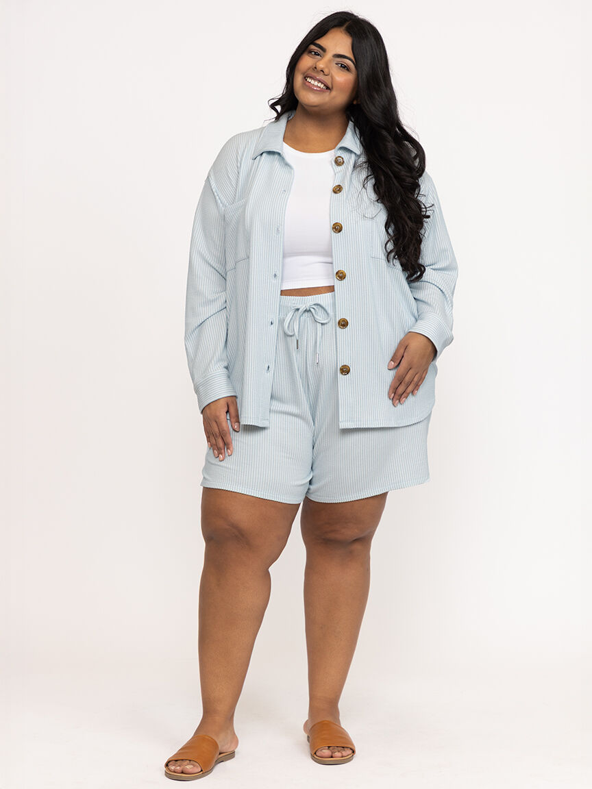 Women's Wavy Rib Pull On Short