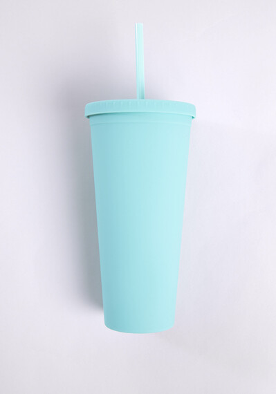 24oz Rubber Coated Light Blue Tumbler 24oz Rubber Coated Light Blue Tumbler Image 1