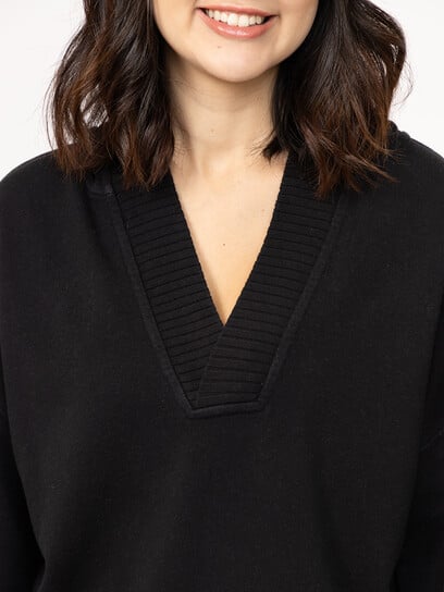Women's V Neck Pop Hoodie Women's V Neck Pop Hoodie
