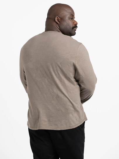 Men's Washed Henley Tee