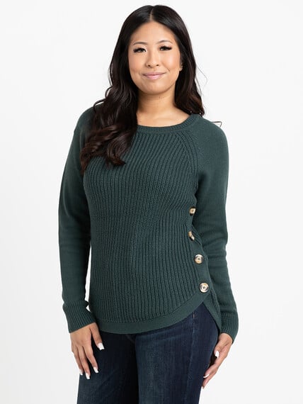 Women's Side Button Sweater Image 2
