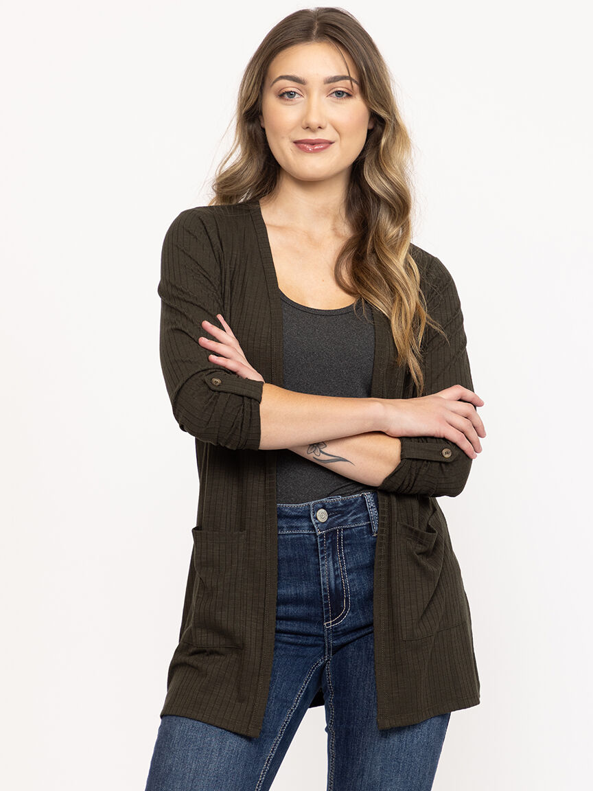 Women's Ribbed Cardigan