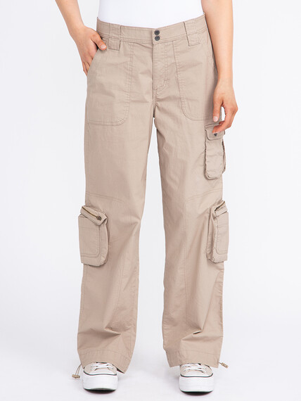 Women's 2 Button Poplin Loaded Cargo Pants Women's 2 Button Poplin Loaded Cargo Pants Image 2