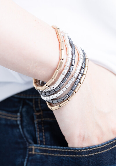 Women's Mixed Metal Beaded Bracelet Women's Mixed Metal Beaded Bracelet Image 1