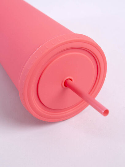24oz Rubber Coated Coral Tumbler
