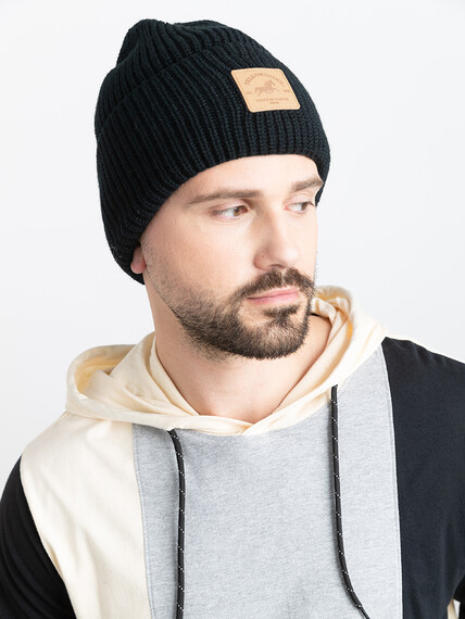 Yellowstone Rib Knit Patch Beanie Yellowstone Rib Knit Patch Beanie Image 2