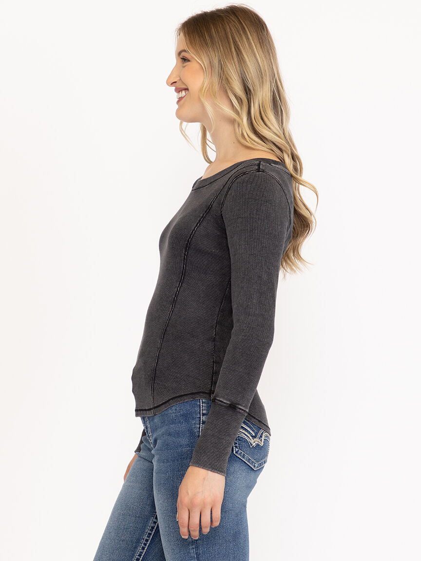 Women's Washed Long Sleeve Tee