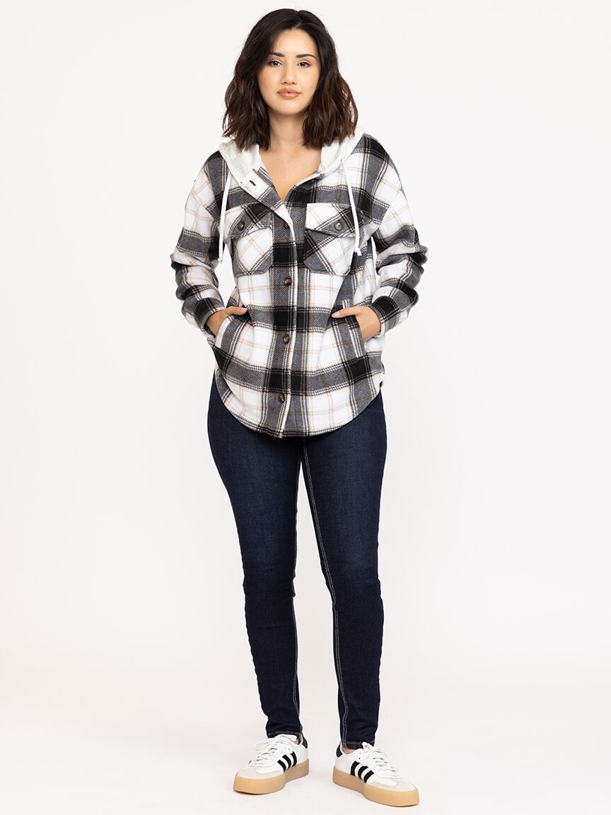 Women's Polar Fleece Plaid Shirt