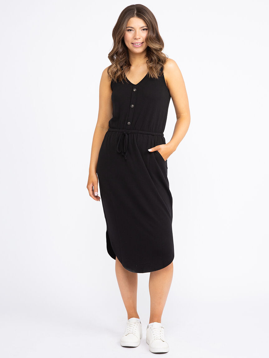 Women's Button Front Midi Dress Warehouse One Women's Button Front Midi Dress Warehouse One