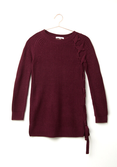 Women's Side Lace Up Sweater Image 6