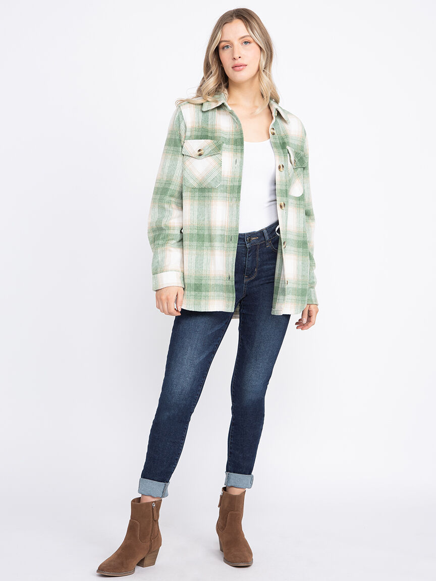 Women's Plaid Shacket Warehouse One