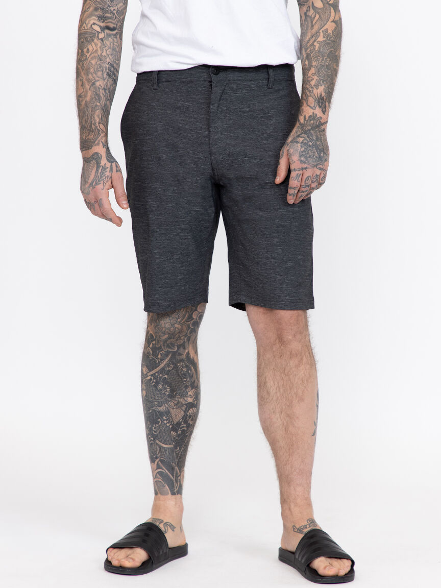 Men's Textured Grey Hybrid Shorts