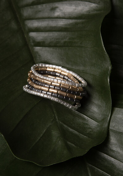 Women's Mixed Metal Beaded Bracelet Women's Mixed Metal Beaded Bracelet Image 3