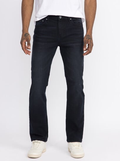 Men's Blue Black Slim Straight Jeans Men's Blue Black Slim Straight Jeans