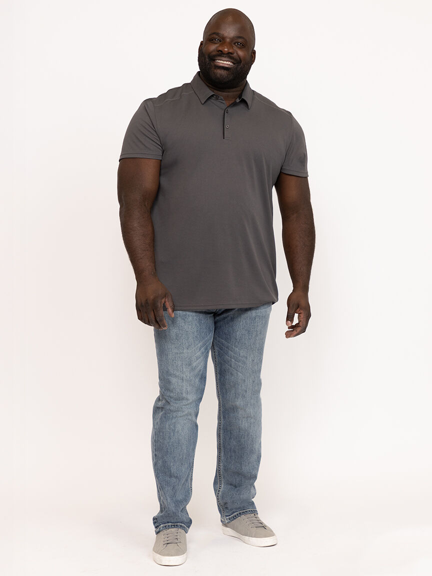 Men's Active Textured Polo Tee