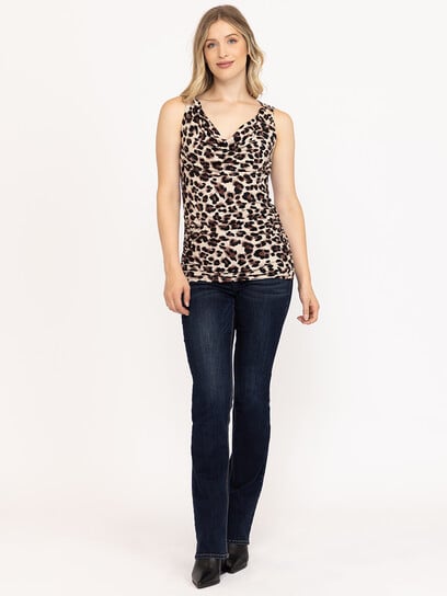 Women's Leopard Cowl Neck Tank Women's Leopard Cowl Neck Tank