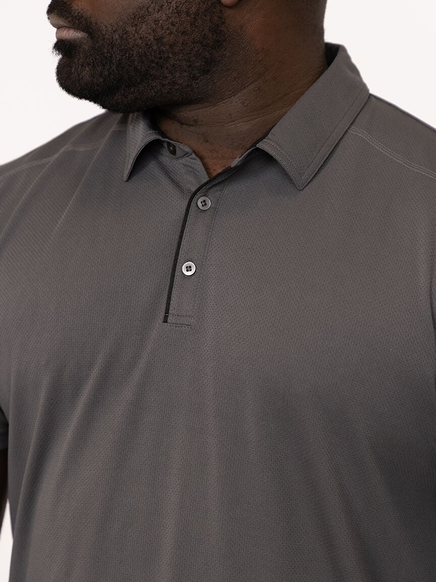 Men's Active Textured Polo Tee