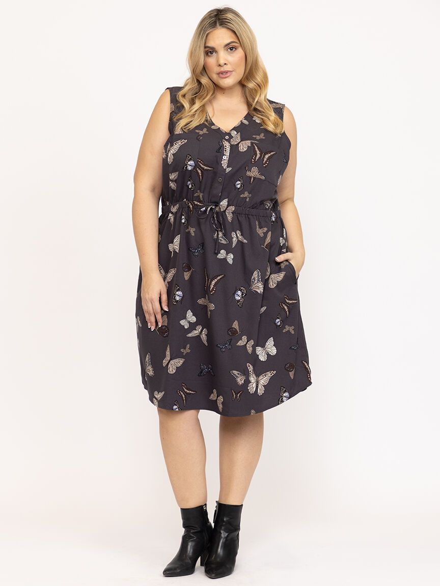 Women's Butterfly Print Dress