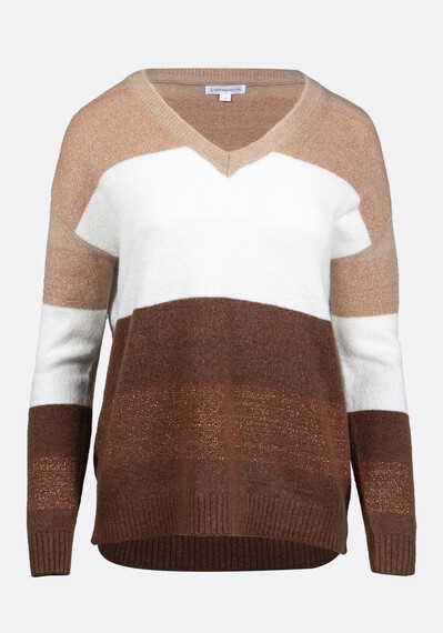 Women's Shimmer Stripe Sweater Image 5