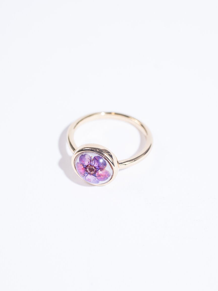 Women's Pressed Flower Ring