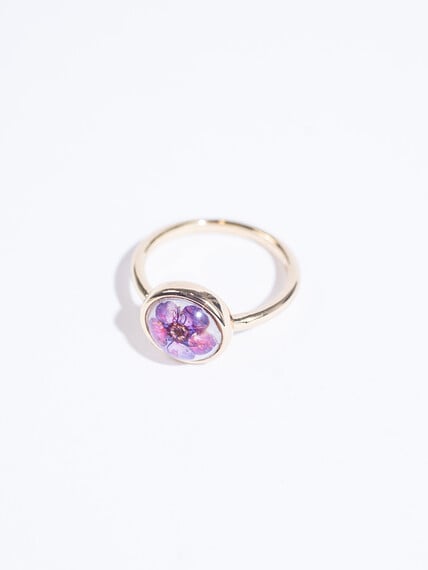Women's Pressed Flower Ring Women's Pressed Flower Ring Image 1