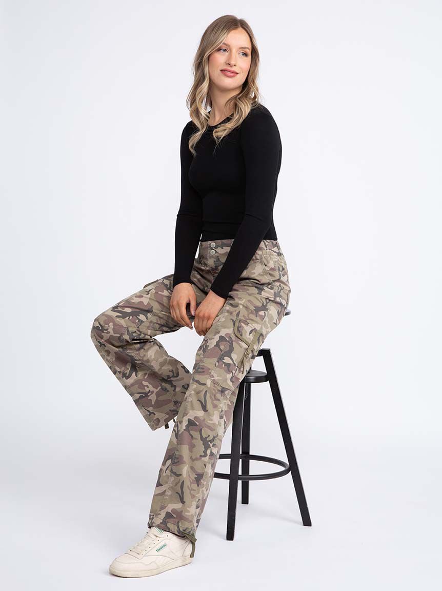 High waisted baggy camo pants deals