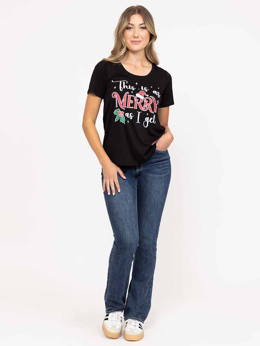Women's As Merry As I Get Scoop Neck Tee